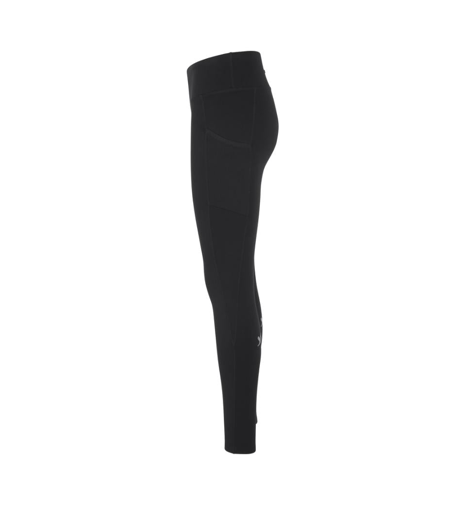 Dame løbe tights m. lange ben, lår stik lommer